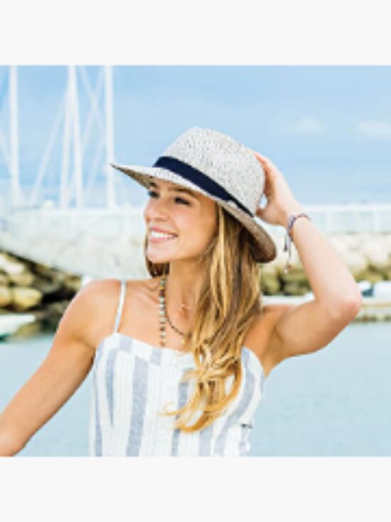 Fedora Sun Hat UPF 50+ Packable Travel-Friendly Adjustable Drawstring main image 6